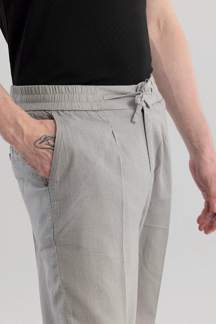 Nova Grey Linen Blend Trouser