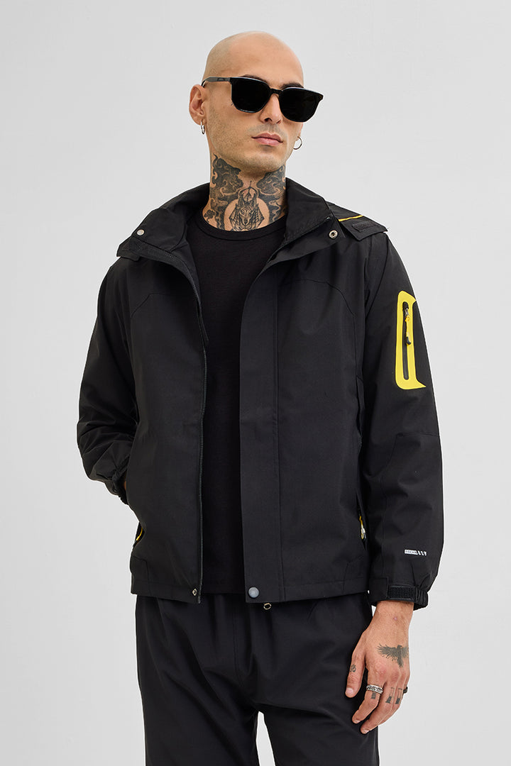 Black Water-Resistant Jacket