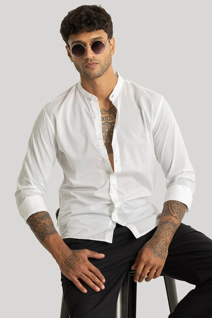 Yngve White Plain Shirt