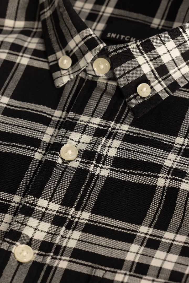 Black Checks Oxford Shirt