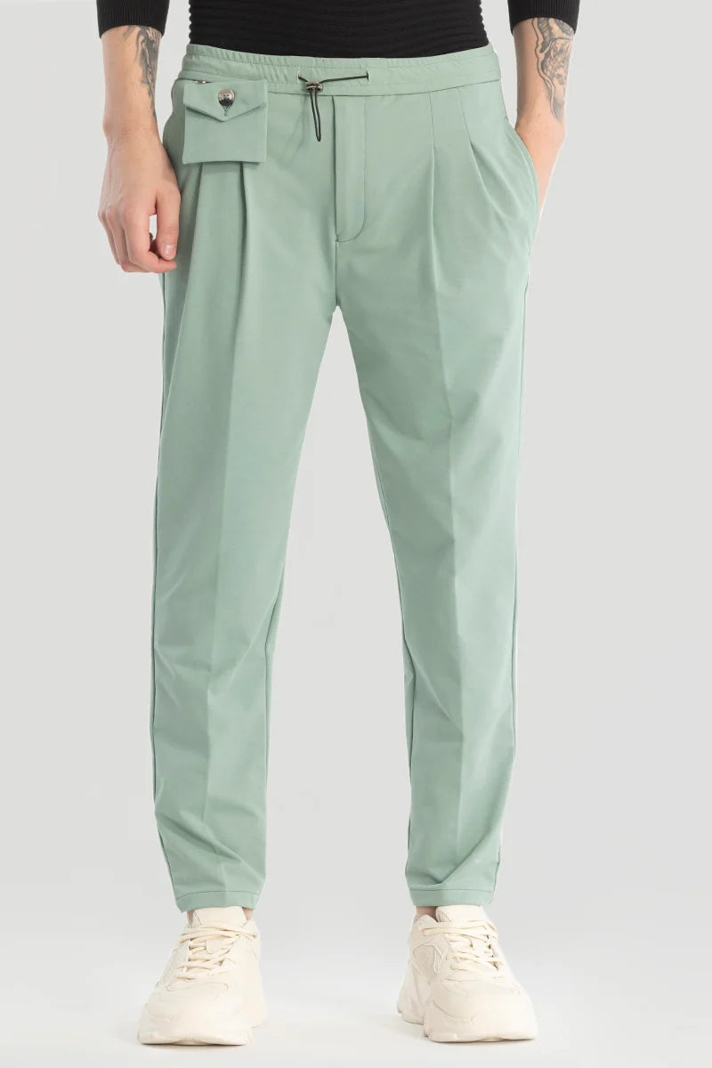 Green Relaxed Fit Trousers