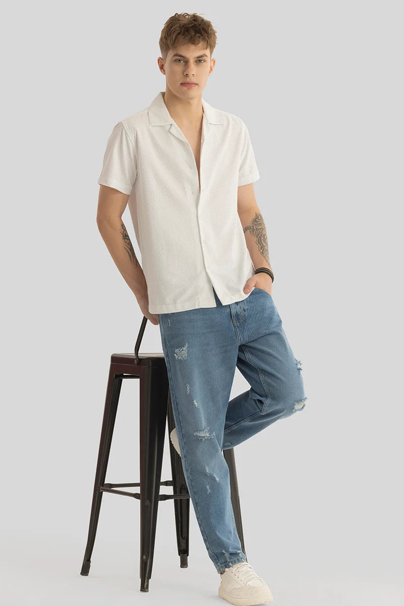 Giulio White Textured Shirt