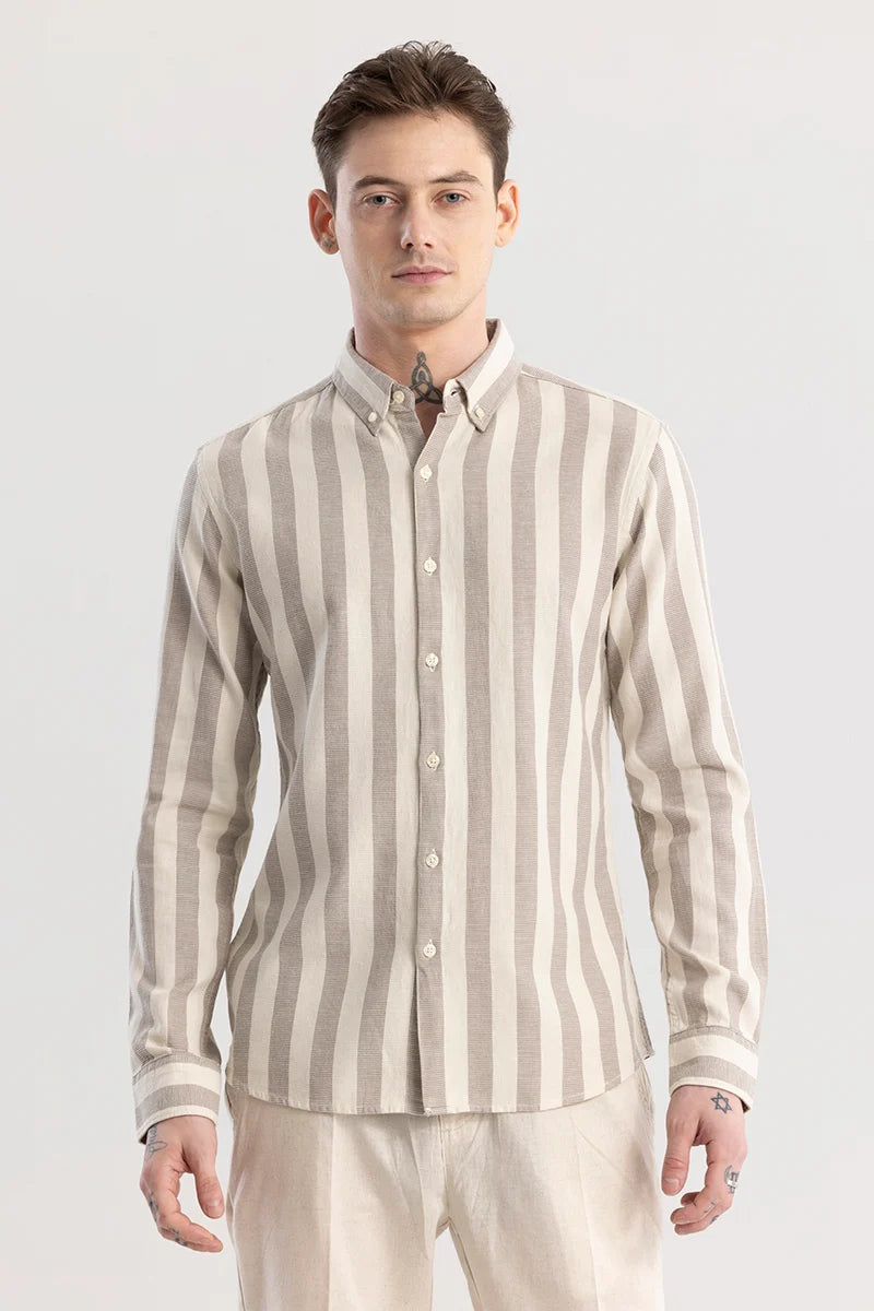 Aurora Grey Stripe Shirt