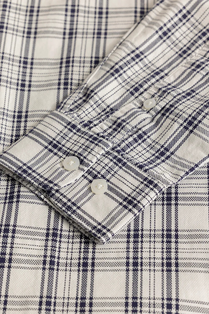 Mathieu White Checks Shirt