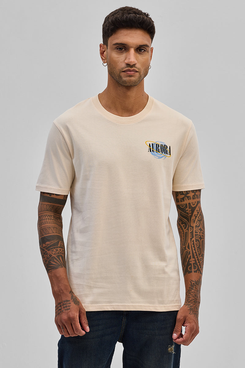 Aurora Cream Slim Fit T-Shirt