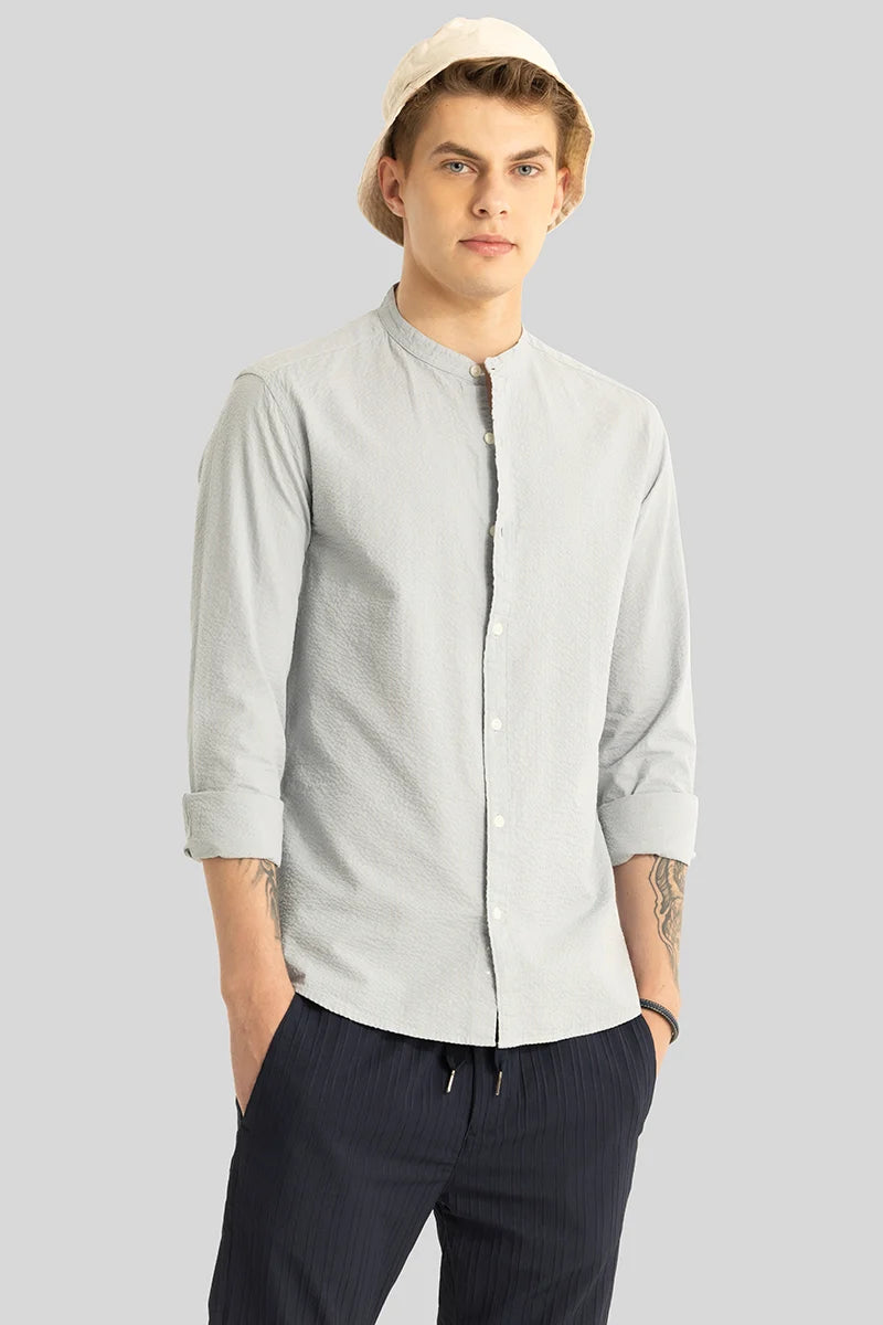 Buy Men's Elevate Light Grey Plain Shirts Online | Snitch – SNITCH