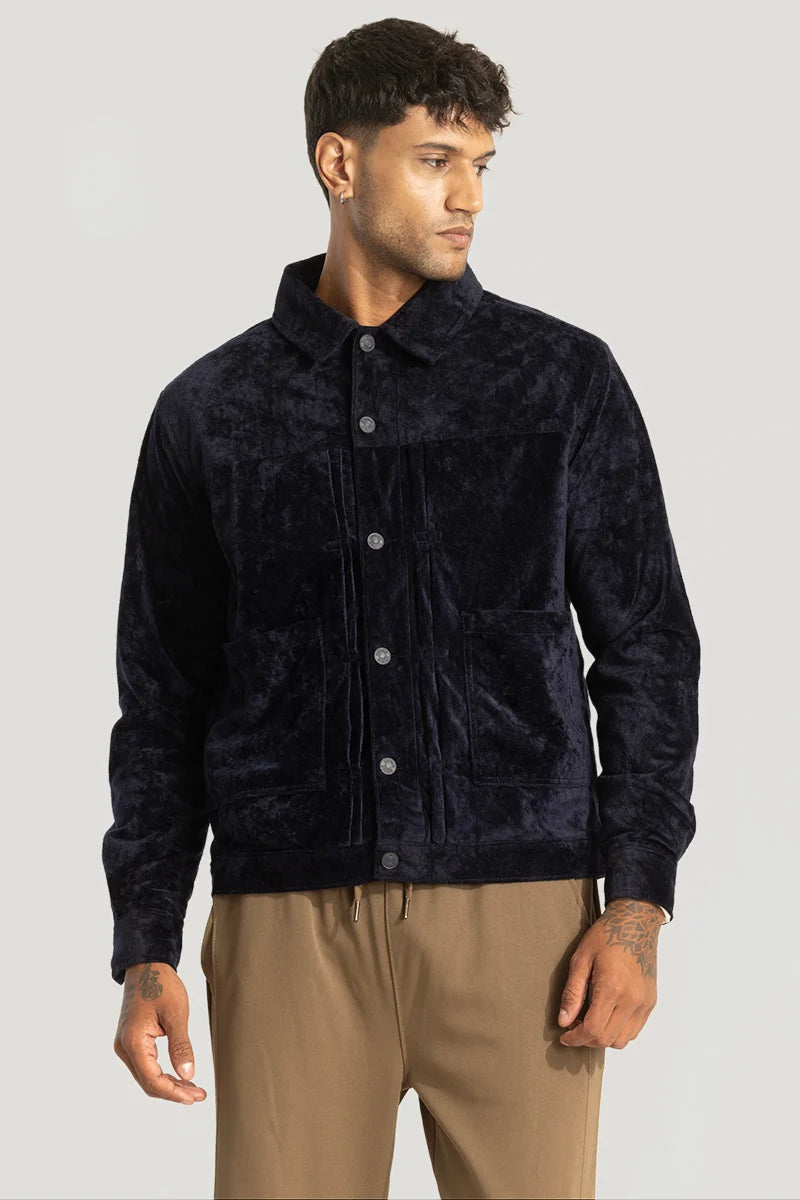 Navy Velvet Jacket