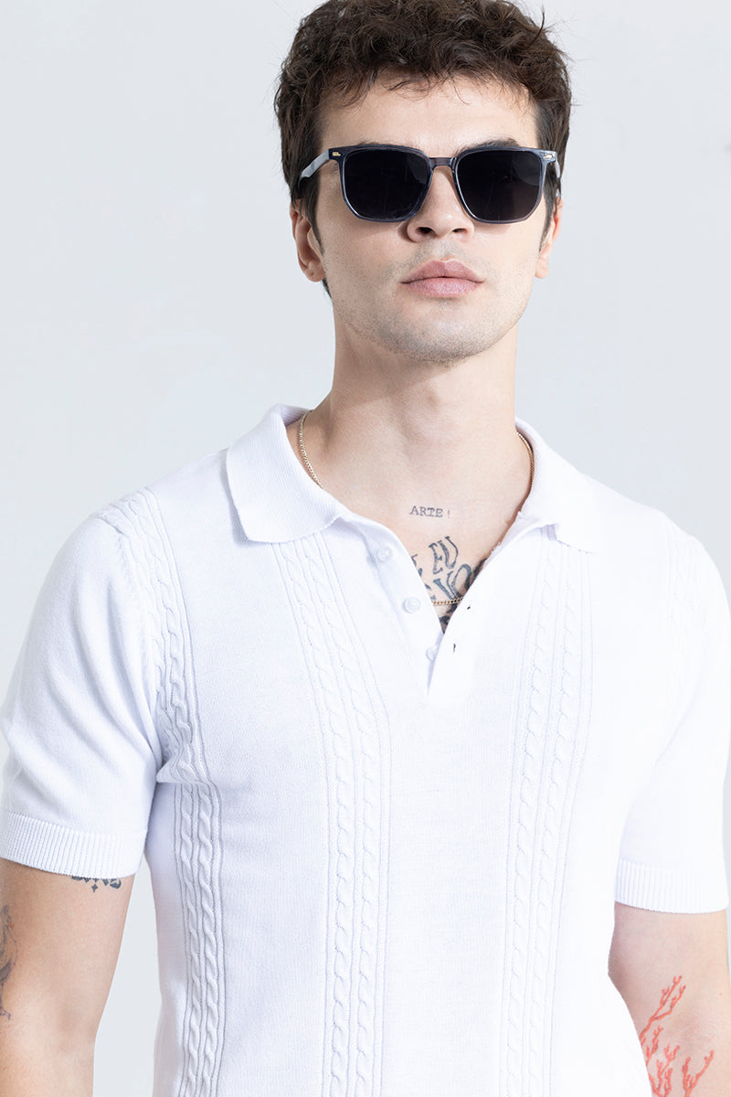 Infiniteknit White Polo T-Shirt