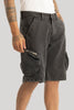 Genevieve Charcoal Grey Cargo Shorts