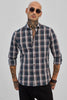 Dark Green Checks Slim Fit Shirt