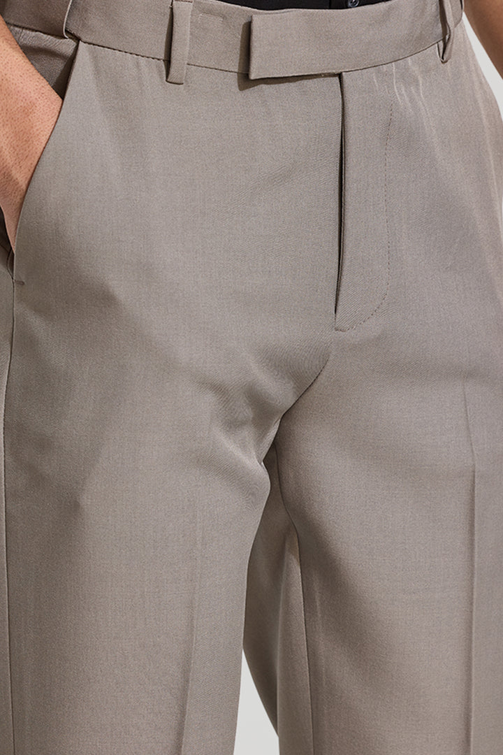 Ash Grey Stretch Slim Fit Trousers