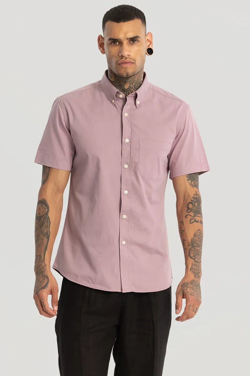 Mauve Oxford Solid Shirt