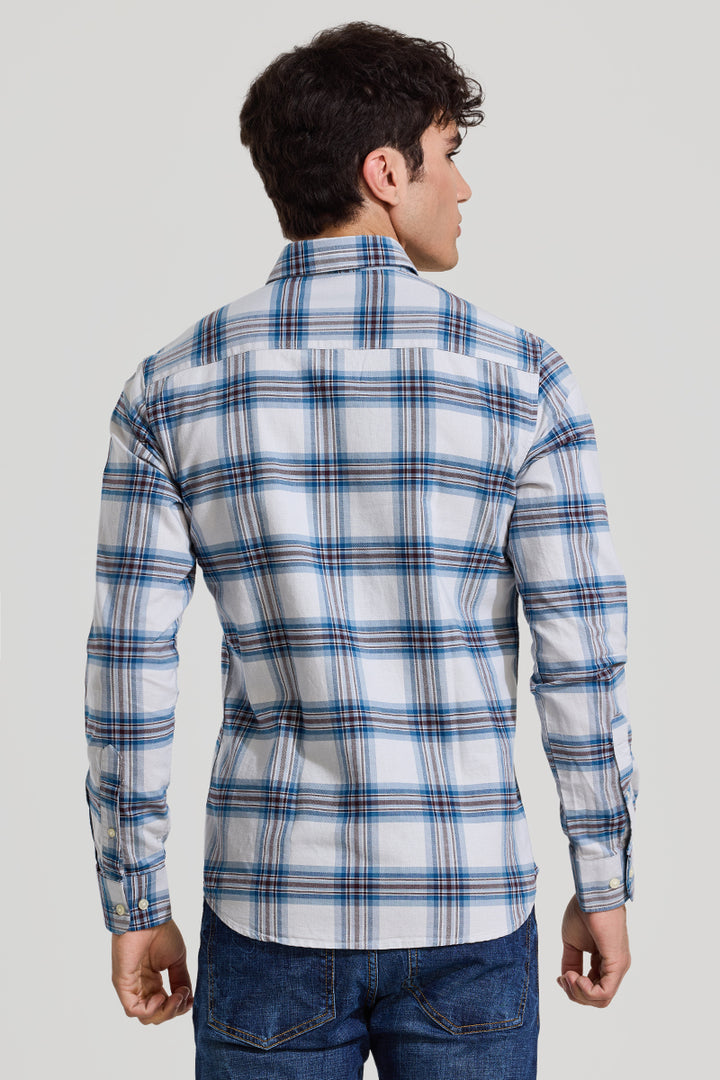 White Checks Slim Fit Shirt