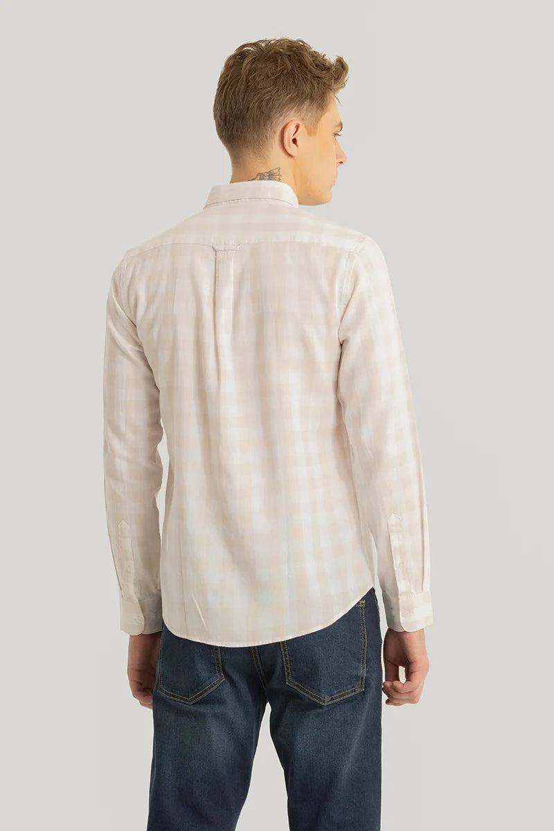 Nicolas Beige Checks Shirt