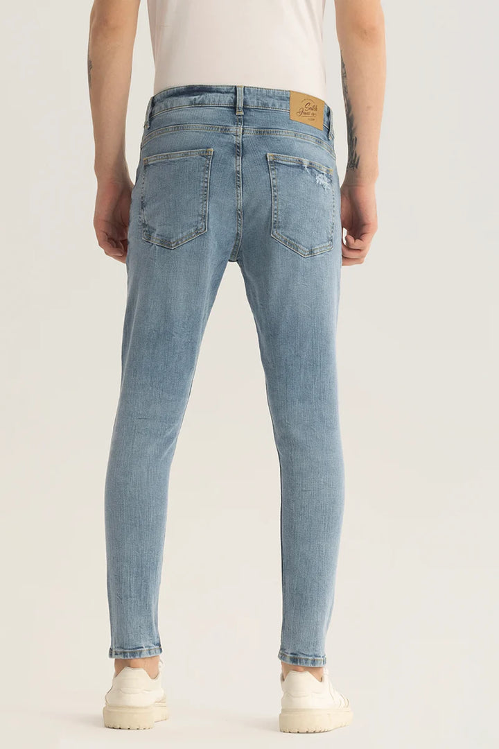 Horizon Light Blue Distressed Skinny Fit Jeans