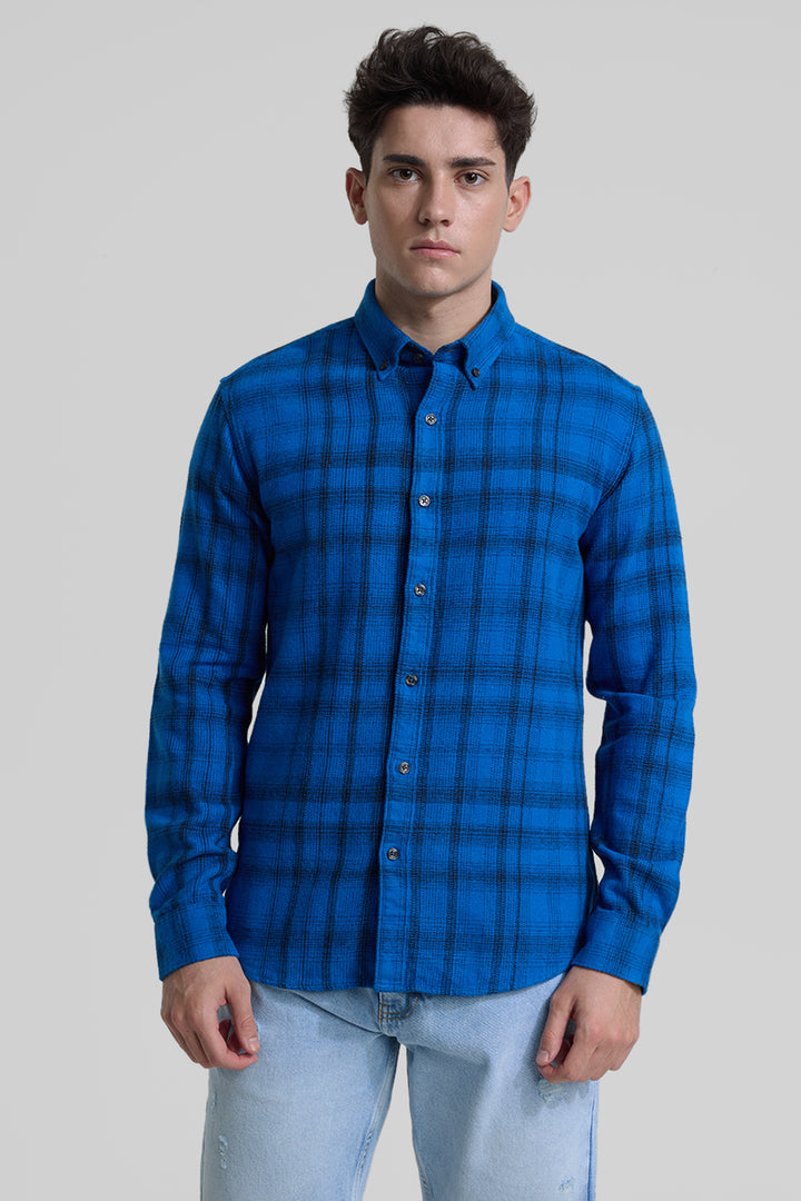 Blue Checks Slim Fit Shirt