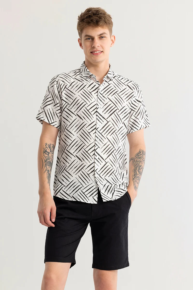 Absyss Abstract White Shirt