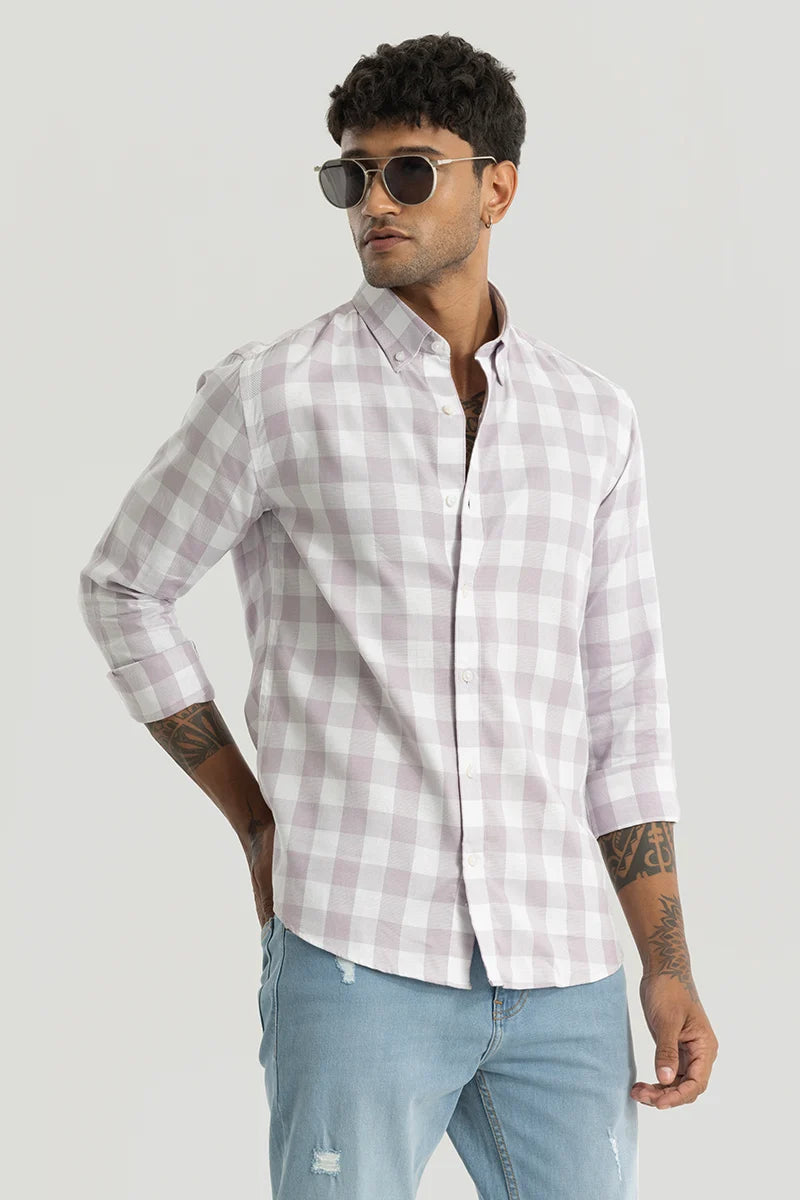 Sven Lavender Checks Shirt