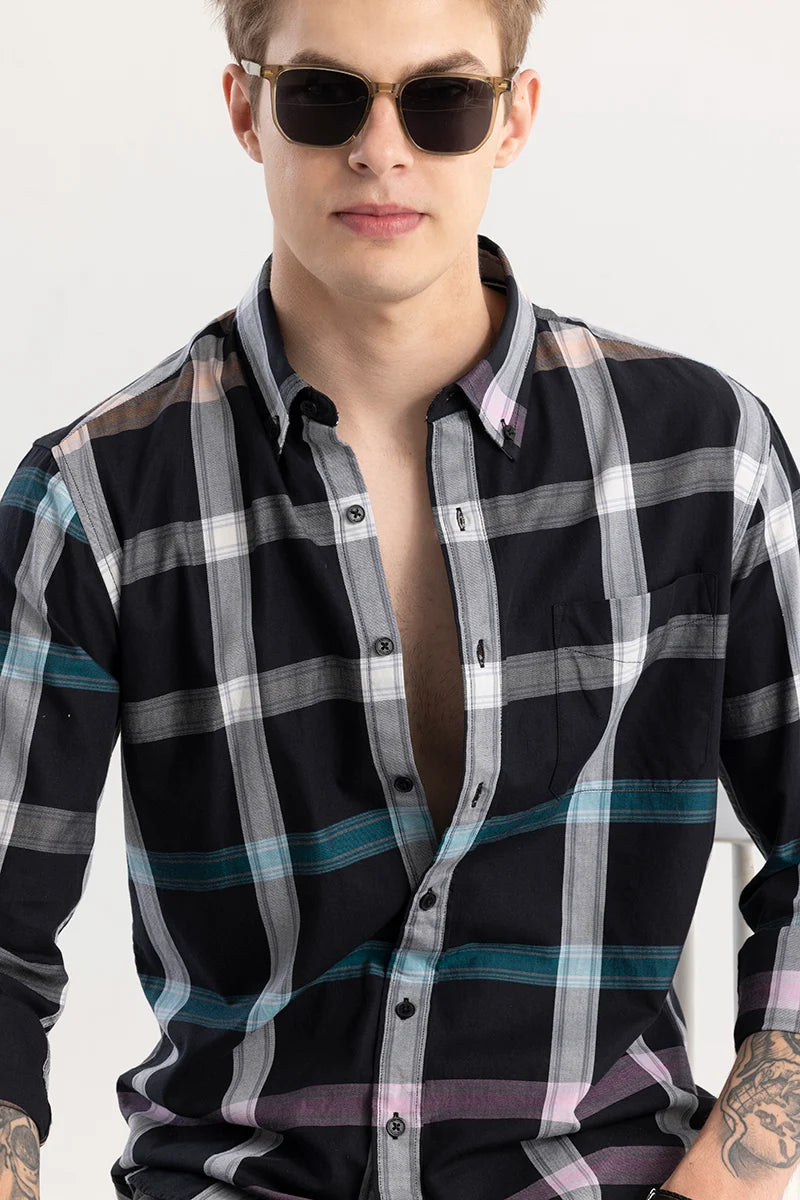 Plaidique Black Checked Shirt