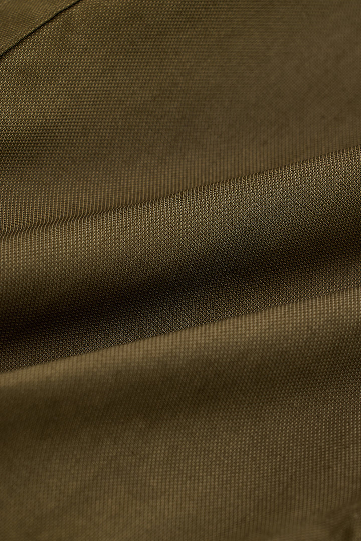 Olive Solid Twill Shirt