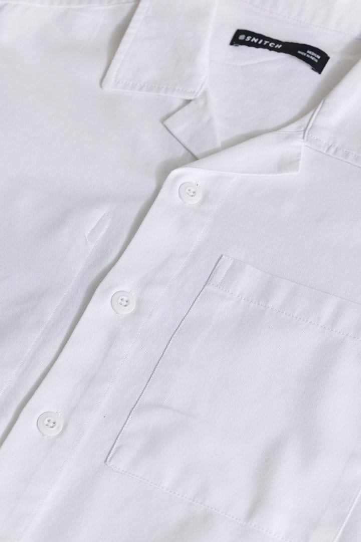 White Relaxed Fit Overshirt