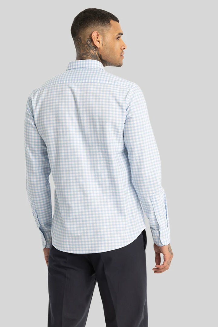 Light Blue Gingham Checks Shirt