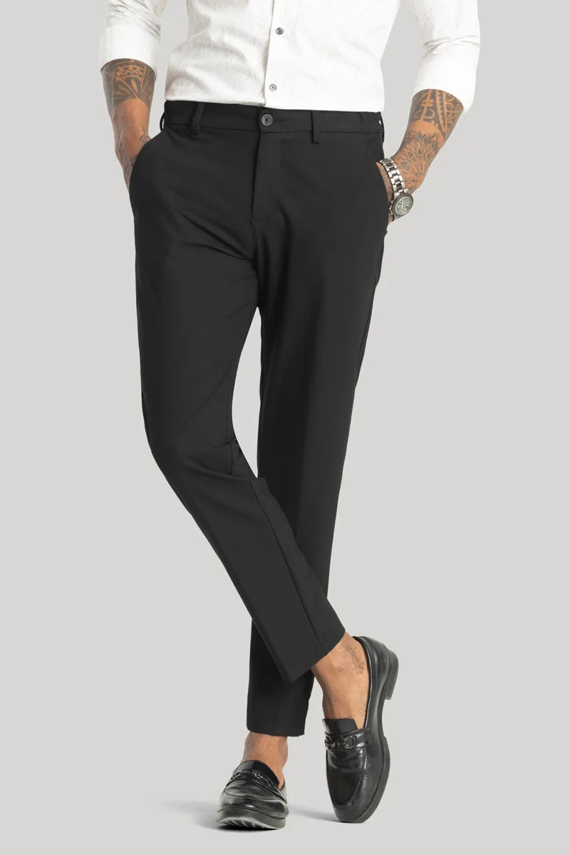 Giorgio Black Slim Fit Trousers