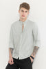 Grey Plain Mandarin Shirt