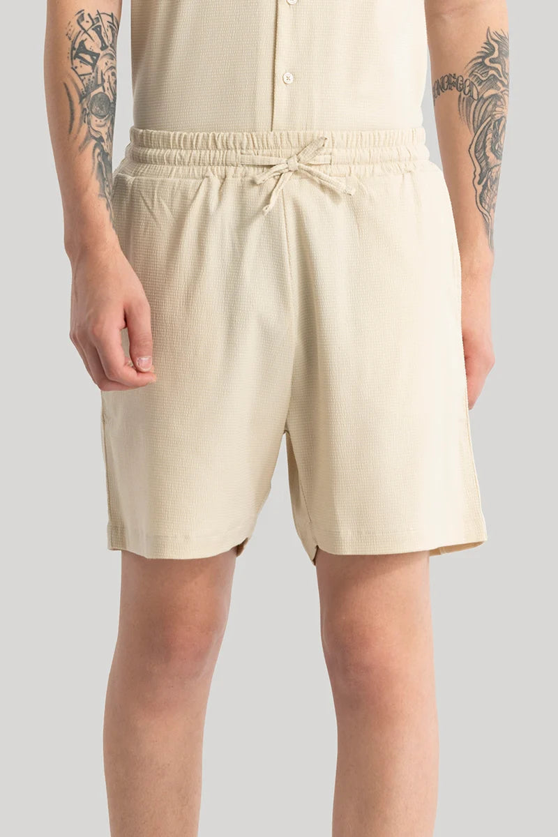 Daphne Beige Plain Shorts