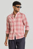 Red Checks Linen Shirt