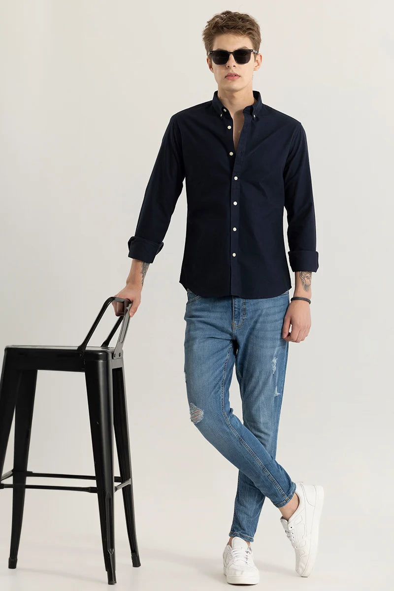 ClassicContour Plain Navy Shirt