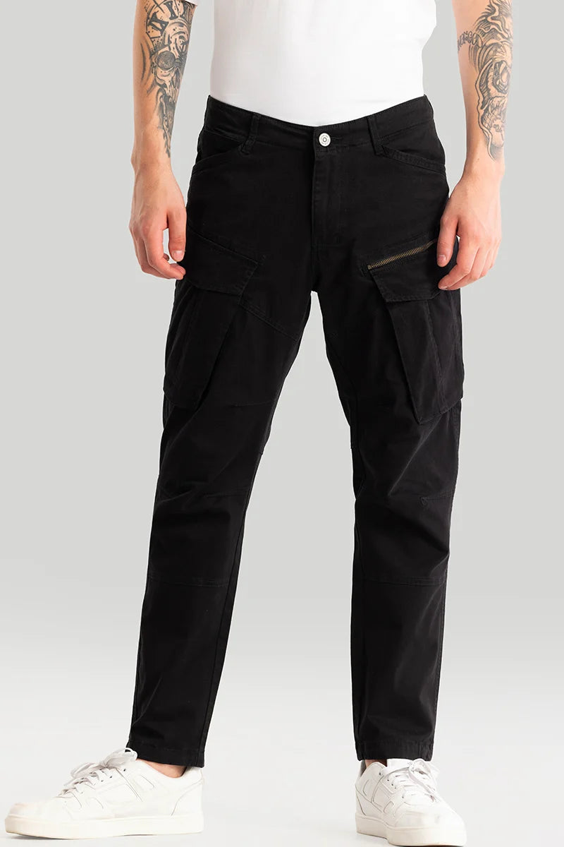 Tyke Pro Black Cargo Pant