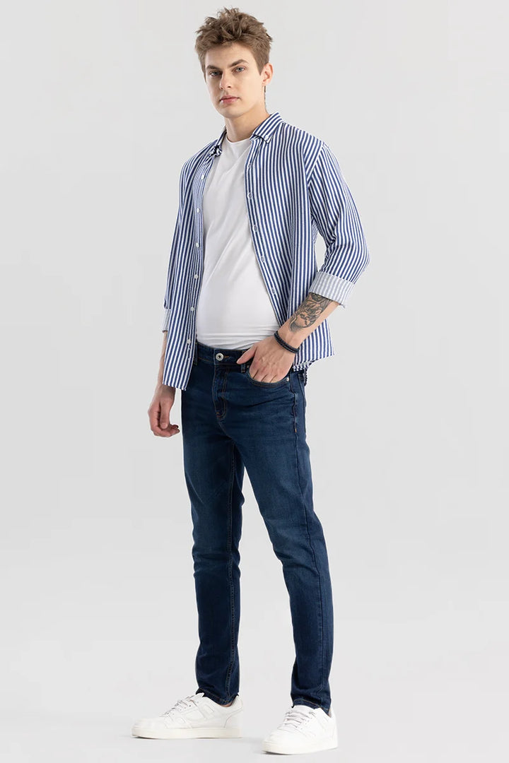 Denity Slim Fit Navy Jeans