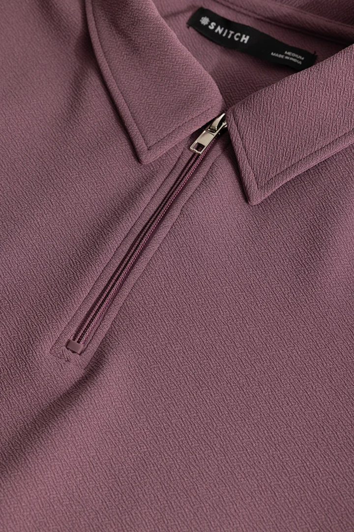 Elegantiq Mauve Polo T-Shirt