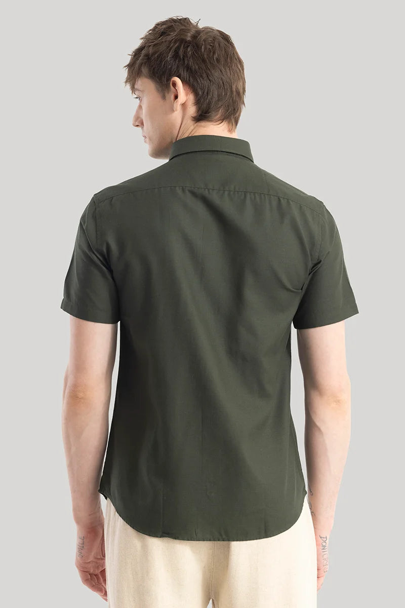 Vidar Olive Plain Shirts