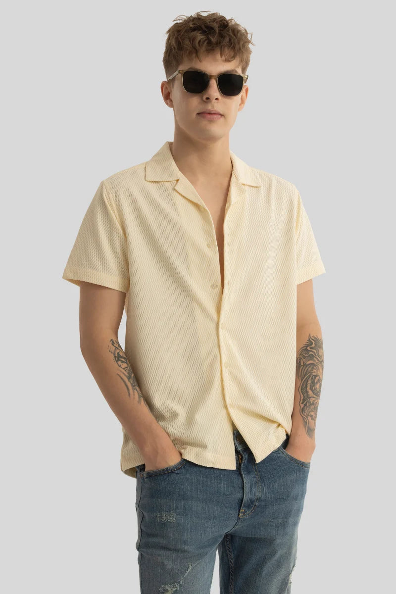 Giulio Cream Textured Shirt