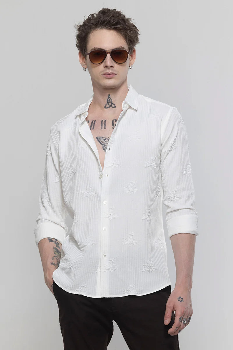 TextuRiche Snowy White Shirt