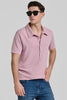 Light Pink Textured Polo T-Shirt