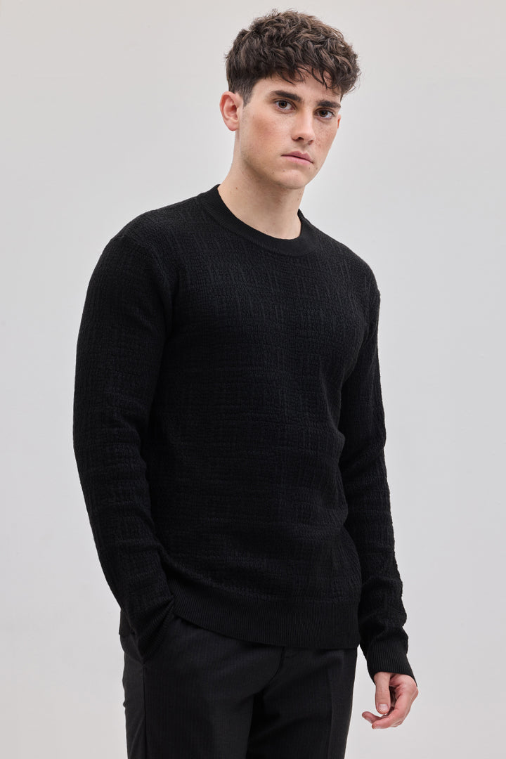 Black Knitted Sweater