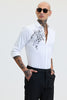 White Embellished Slim Fit Shirt