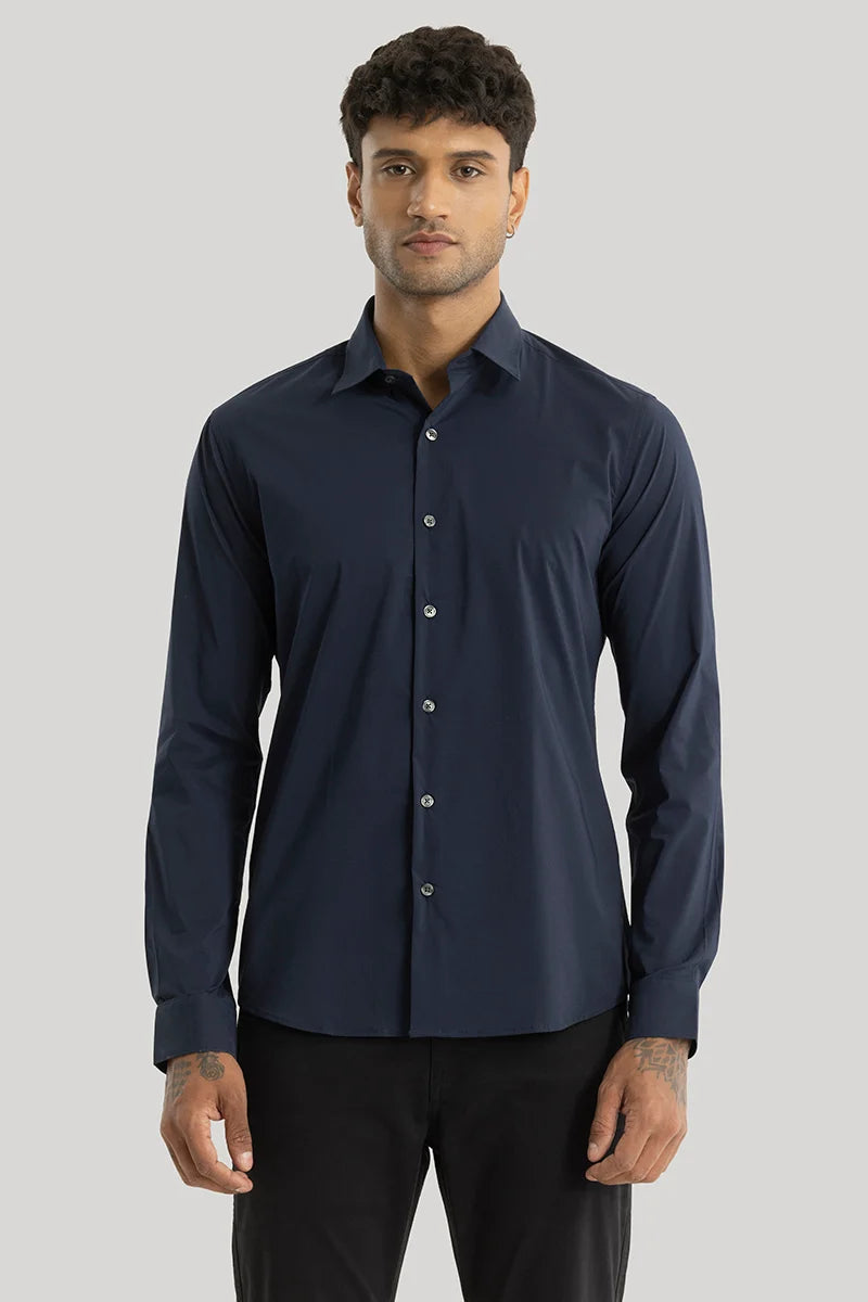 Quinnie Navy Plain Shirt