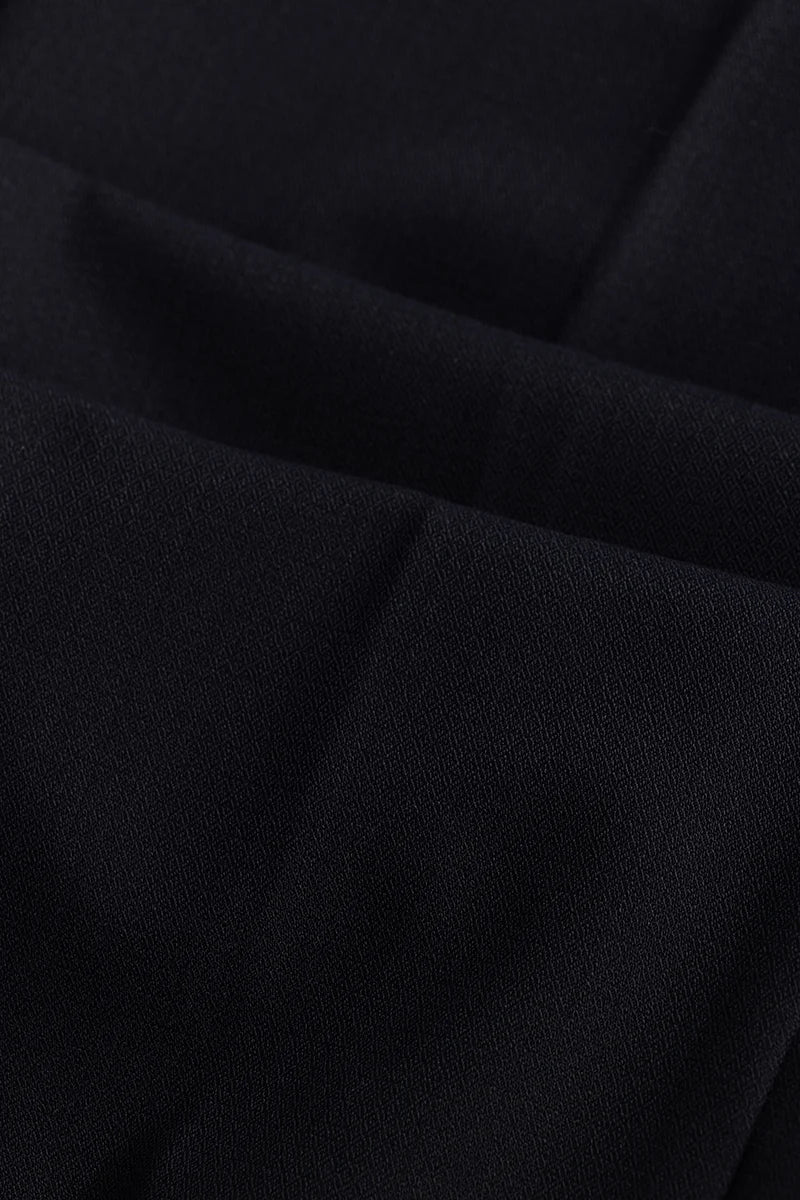 Navy Plain Regular Fit Trousers