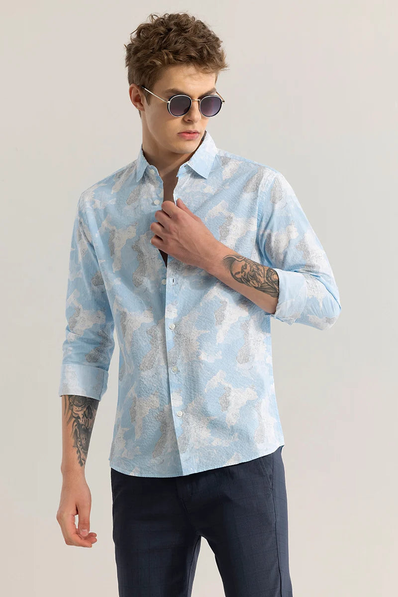 Leaflux Abstract Blue Shirt