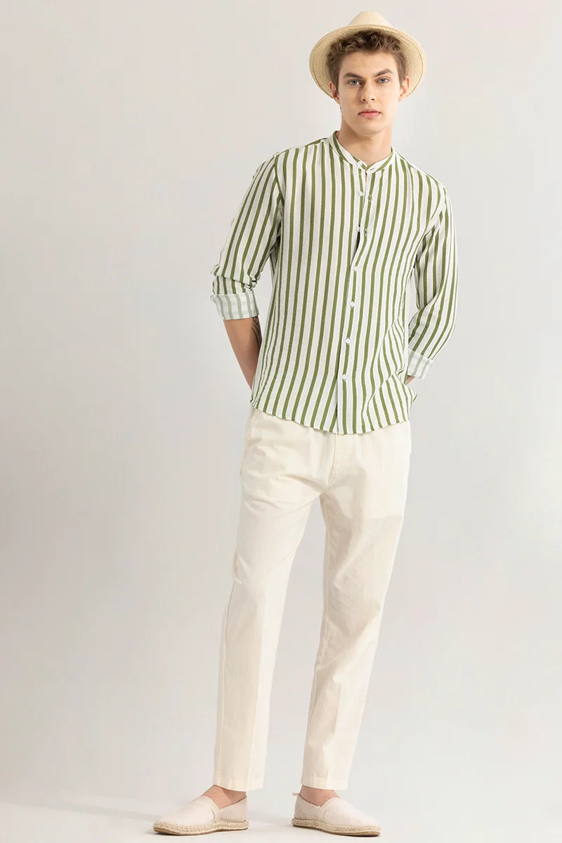 Nautistripe Green Stripe Shirt