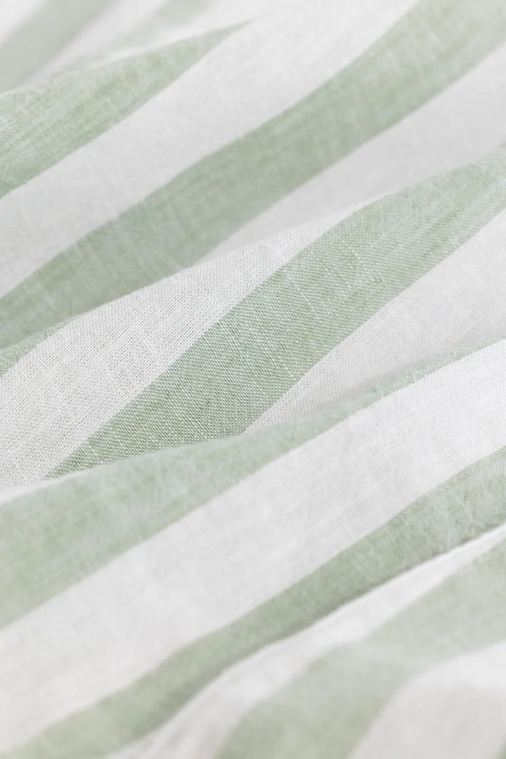 Sage Stripes Linen Blend Shirt