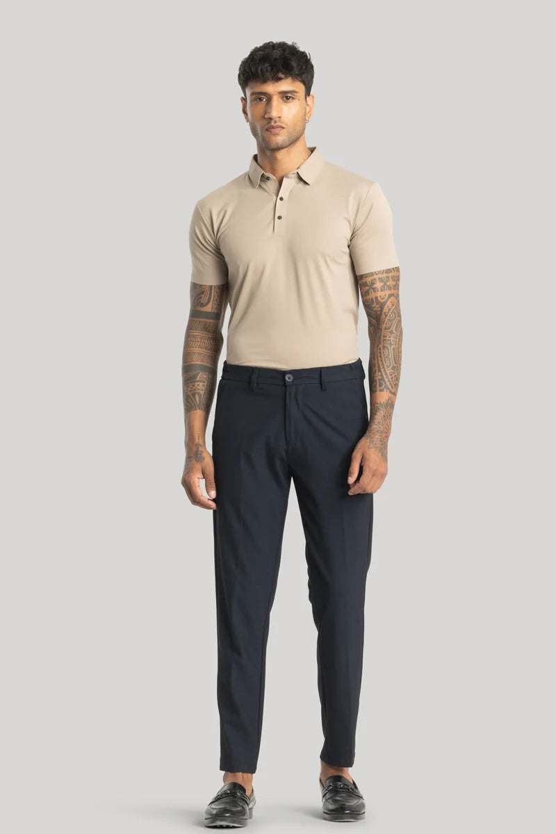 Giorgio Navy Slim Fit Trousers