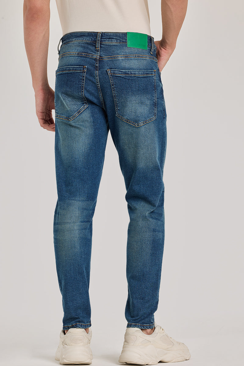 Denim Blue Tapered Fit Jeans