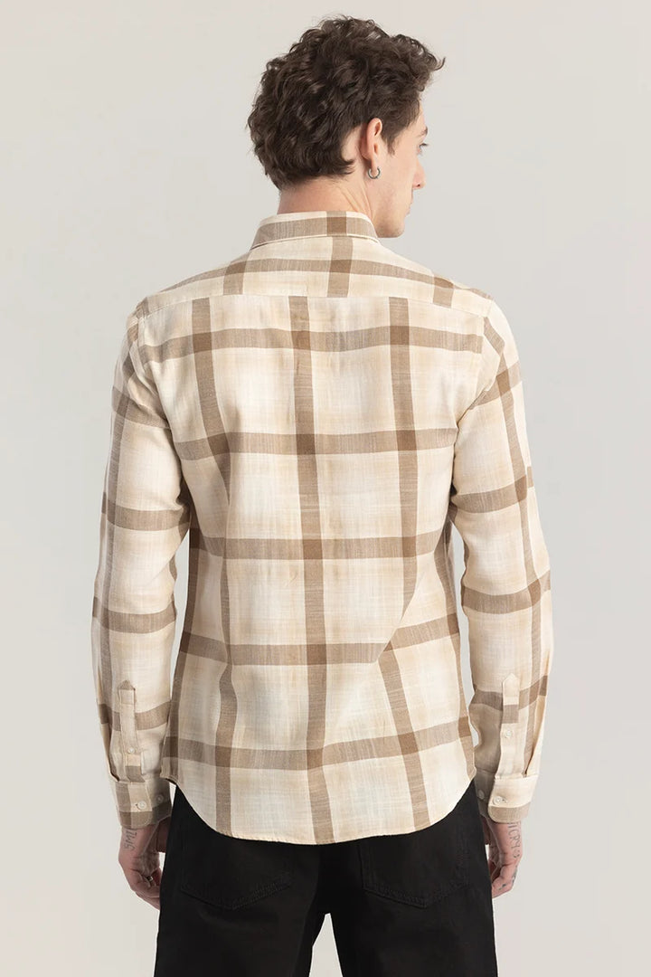 Plaidify Beige Checks Shirt