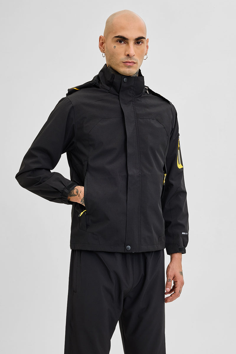 Black Water-Resistant Jacket