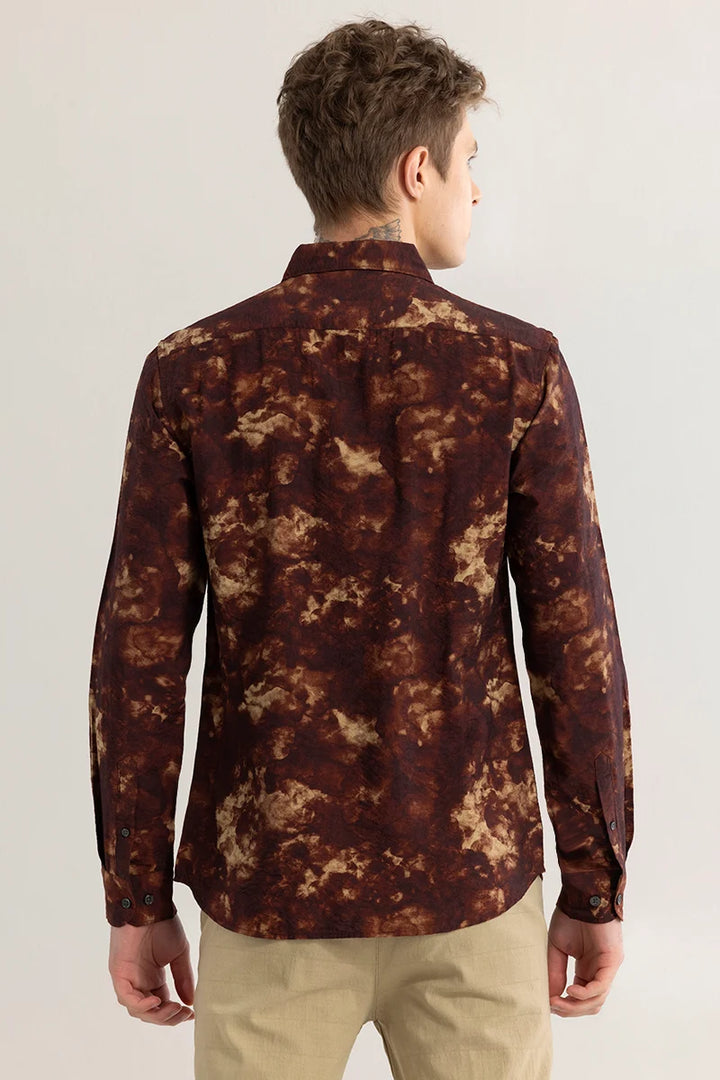 EmberFlow Abstract Brown Shirt